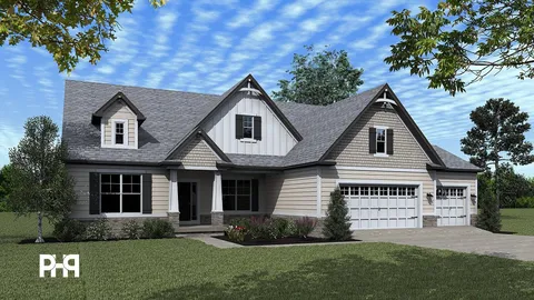 The Lakeside house plan, exterior view 1